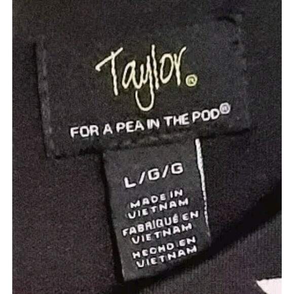 Maternity Dress Taylor A Pea In The Pod Fit and Flare Sleeveless Black Floral L - Picture 3 of 3